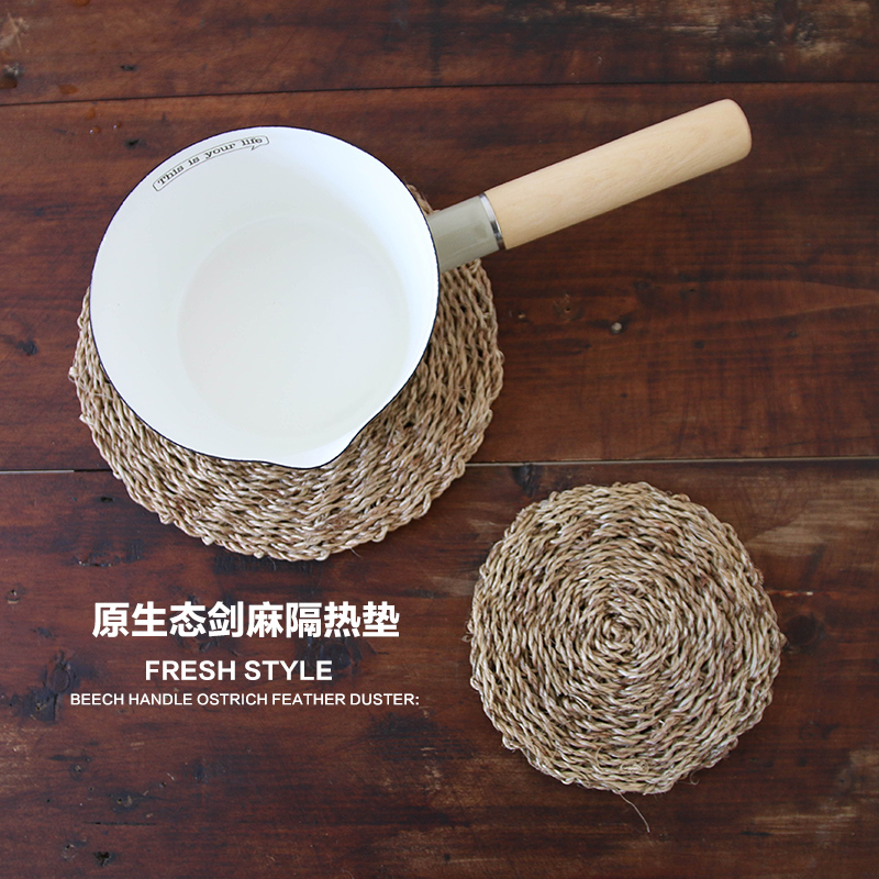 北欧风 纯手工编剑麻杯垫 天然环保隔热垫餐盘垫子餐桌防烫锅垫|msdalam kategori pinggan mangkuk, Cup/cawan/cerek, coaster - dari Buy2taobao.com untuk memberikan perkhidmatan ejen Taobao profesional membeli