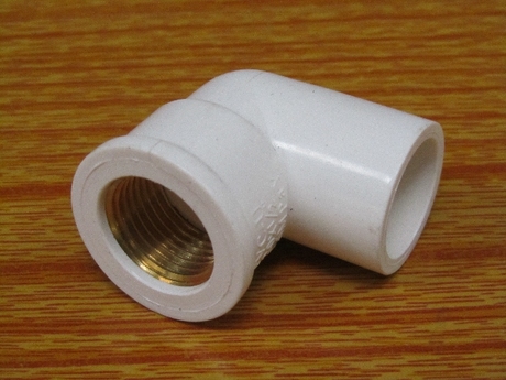 联塑PVC-U环保给水管铜内丝弯头20mm*Rc1\/