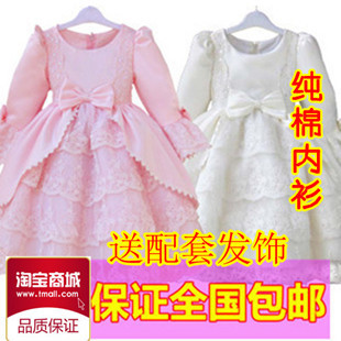 秋冬款童装<em>儿童</em>连衣裙长袖花童裙礼服女童公主