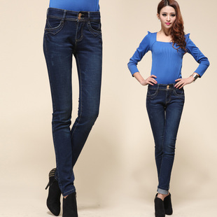  品牌正品 新款女装裤子牛仔裤女 韩版显瘦女士牛仔长裤潮2282