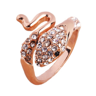  徐静蕾kaila灵蛇飞舞戒指 镶钻戒指女 韩版潮人指环 时尚尾戒新品