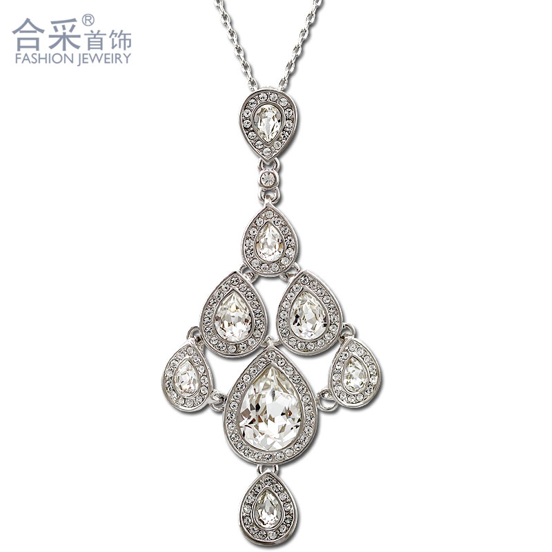 正品饰品女款项链短款复古水晶白色水滴项坠欧美夸张时尚包邮 正品饰品女款项链短款复古水晶白色水滴项坠欧美夸张时尚包邮