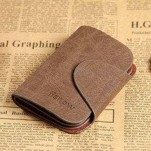  正品 休闲小钥匙包 多功能 男士女士钥匙包卡包 韩国 磨砂牛皮