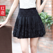 <em>短裙</em>拼接花边<em>蓬蓬裙子</em>潮 代购 新款 哥弟半身裙