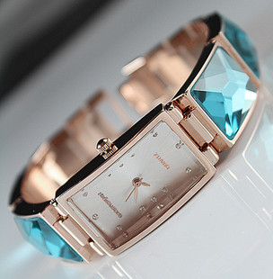  镶钻表女表满钻韩国正品手链时装表女表手镯表施华洛世奇元素水钻