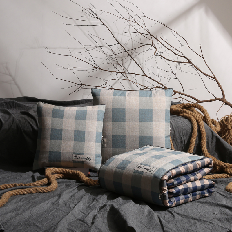 Cotton Pillow Blanket Dual use automobile pure cotton vehicle fold quilt Office Cushion Pillow cover Pillowin the Home Fabric , Pillow/Pillow category - from Buy2taobao.com to provide professional Taobao agent buy service
