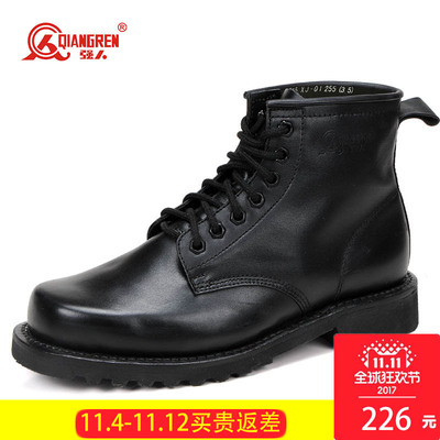 3515强人正品军靴 春秋款低帮靴 真皮户外短靴工装靴马丁靴作战靴