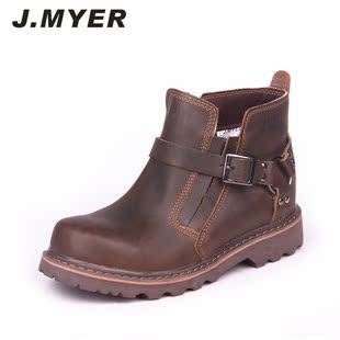  J.MYER/捷迈男士牛皮高帮大头鞋 复古情侣鞋马丁靴韩版军靴工装靴