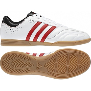  【现货】香港adidas专柜正品 11QUESTRA 白红色平底足球鞋Q23847