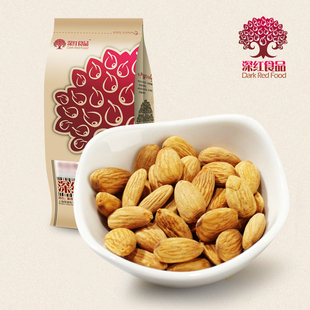  深红食品 原味美国大杏仁 新鲜大颗粒肉饱满 优质坚果零食220g