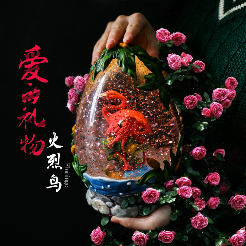 Trill Snowflake crystal Wishing Lantern Valentine's Day birthday Children's Day gift Flamingo Fortune Eggsin the Festive supplies/Gift , Other Festival Gifts category - from Buy2taobao.com to provide professional Taobao agent buy service