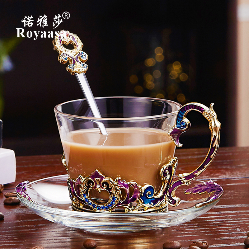 诺雅莎咖啡杯套装礼盒宫廷风水晶玻璃欧式下午茶杯子奢华个性家用在类目 餐饮具, 咖啡器具, 咖啡杯中 - 来自Buy2taobao.com提供专业的淘宝代购服务