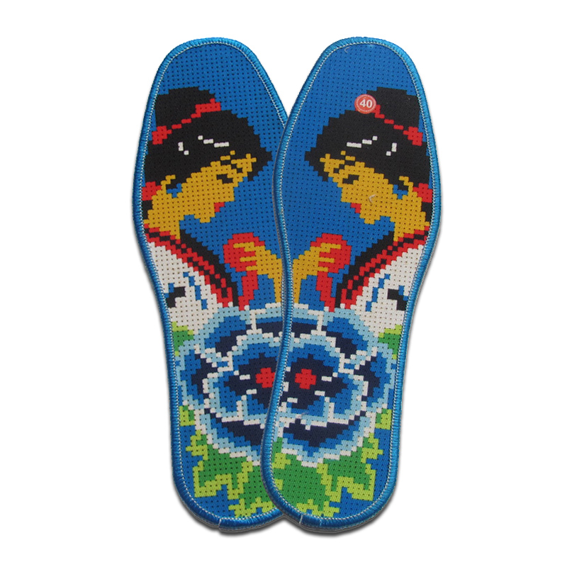 Insole Cross stitch accurate Partially Prepared Products All hand Full embroidery pinhole Printed with pure cotton Embroidery Deodorant ventilationin the Home Daily , Shoes Accessories , Insole category - from Buy2taobao.com to provide professional Taobao agent buy service