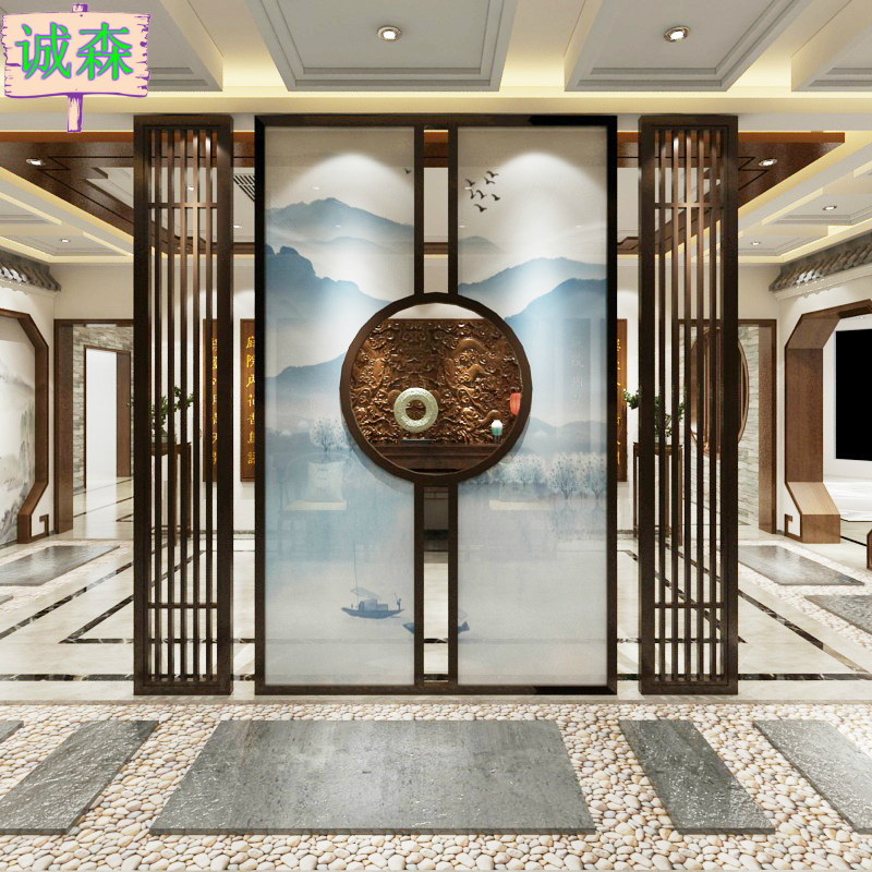 customized screen a living room Semipermeable Georgette partition screen solid wood Entrance European and American style Restaurant to work in an office partition screenin the Business/Office Furniture , Office Furniture , Wall panels , High partition/Partition category - from Buy2taobao.com to provide professional Taobao agent buy service