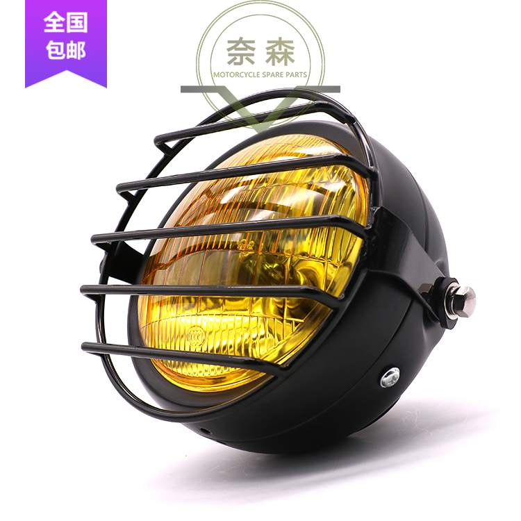 复古摩托车改装手工焊接灯罩格栅灯网游侠GN.EN.鑫源400大灯网罩在类目 摩托车/装备/配件, 摩托车配件, 摩托车车灯中 - 来自Buy2taobao.com提供专业的淘宝代购服务