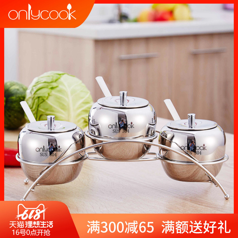 onlycook 欧式304不锈钢调味罐套装厨房放盐调味盒调料家用油盐罐|msdalam kategori dapur/memasak Appliances, Alat dapur/Penyimpanan dapur, botol penyimpanan/bekas penyimpanan dapur, botol perasa - dari Buy2taobao.com untuk memberikan perkhidmatan ejen Taobao profesional membeli