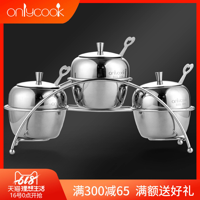 onlycook304不锈钢调味罐欧式厨房调味瓶调料盒调料罐盐罐3件套装|ruв категории кухня/посуда, кухонный Гаджет/кухня хранения, тарного хранения/кухня хранения посуды, приправы бутылки - от Buy2taobao.com для оказания профессиональной услуги покупки агента Taobao
