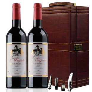  【VC红酒】法国进口红酒 波尔多拉特干红葡萄酒 高档红酒酒具礼盒