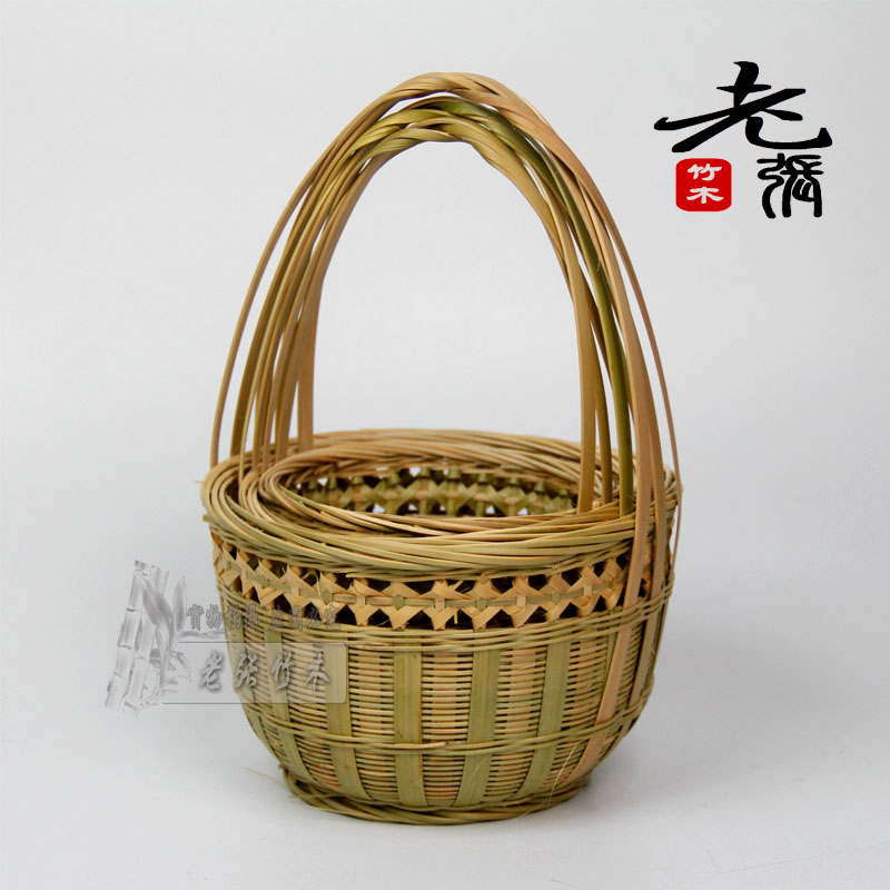 如意手提菜篮小竹篮子鸡蛋篮 水果篮手工编织收纳竹筐环保三件套在类目 餐饮具, 餐具, 果盆/果盘/果篮中 - 来自Buy2taobao.com提供专业的淘宝代购服务
