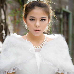  婚纱礼服新娘毛披肩 新娘披肩小礼服披肩外套秋冬季保暖披肩结婚