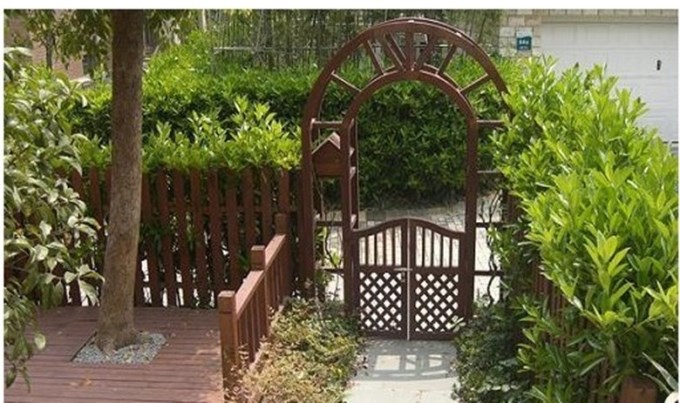 防腐木门楼 木门 木制门楼 栅栏门楼 室外门楼户