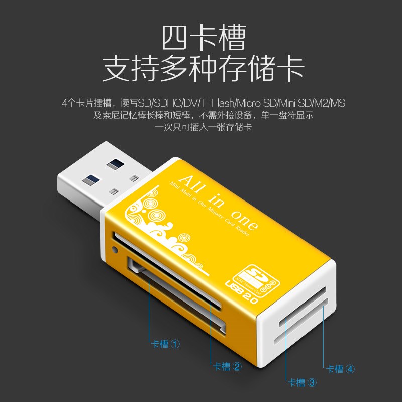 相机小型储存卡万能便携ms卡读卡器多合一转换多功能台式电脑u盘|msdalam kategori Aksesori Digital 3C, Zhou Bian Bingkai digital, pembaca kad - dari Buy2taobao.com untuk memberikan perkhidmatan ejen Taobao profesional membeli