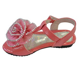  女童 夏季新款花朵亮片淑女韩版时尚可爱儿童童鞋公主凉鞋