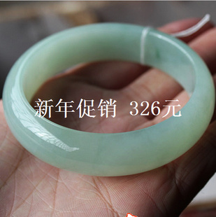  天然玉石手镯翡翠玉镯子 缅甸老坑正品飘花翡翠手镯 玉器实物拍摄