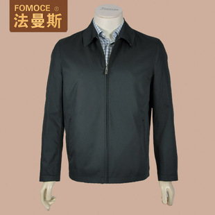  法曼斯 夹克 男 翻领 春装 高端桑蚕丝稳重薄夹克外套jacket