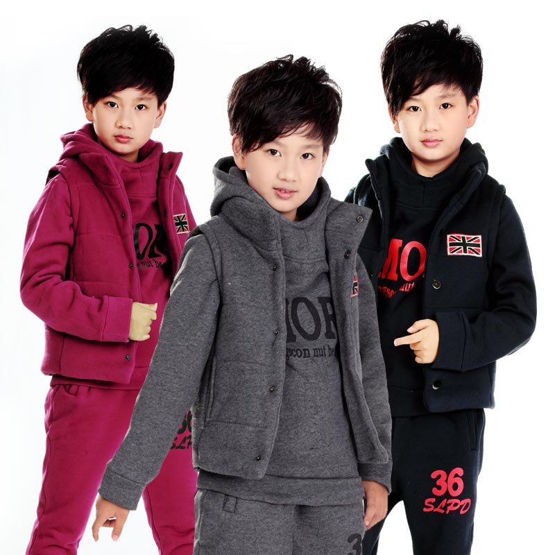 15秋装小学生男童装少年男孩8韩版卫衣马甲三