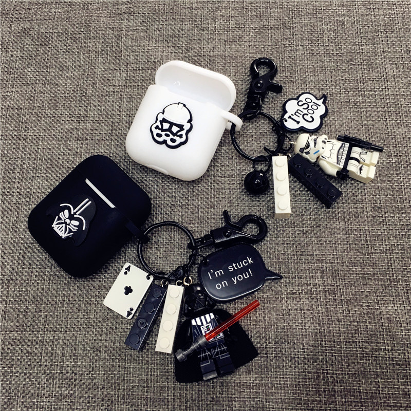 星球大战钥匙扣Airpods2保护套苹果无线蓝牙耳机套硅胶潮防丢防摔|ruв категории Цифровые аксессуары, MP3/Mp4 аксессуары, наушники - от Buy2taobao.com для оказания профессиональной услуги покупки агента Taobao
