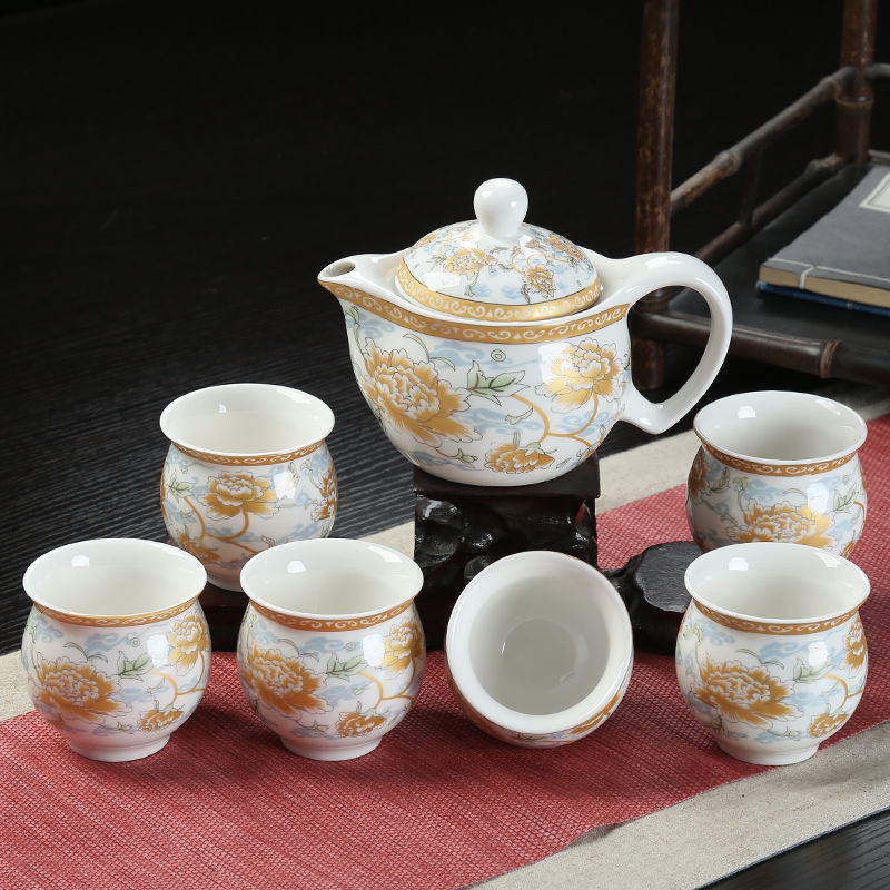 青花瓷功夫茶具套装家用双层防烫茶杯陶瓷茶壶大号|ruв категории посуда, чайный сервиз, набор чайный сервиз - от Buy2taobao.com для оказания профессиональной услуги покупки агента Taobao