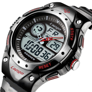  百圣牛运动手表多功能电子表游泳潜水表100米防水登山表学生手表