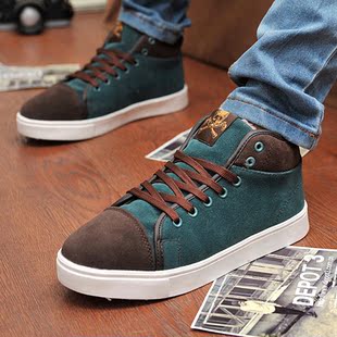  冬季男鞋潮流男士棉靴雪地靴低筒短棉鞋英伦雪地靴清仓 男靴短靴