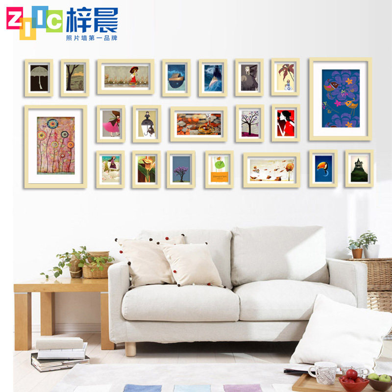 <em>梓晨</em> 实木<em>照片墙</em> 相片墙 相框墙 企业适用 大尺