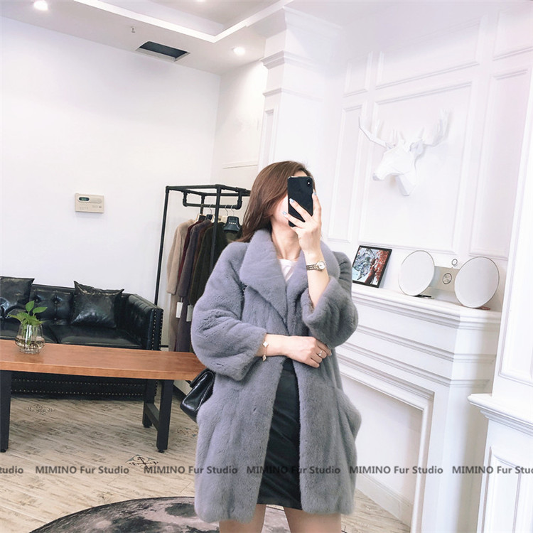 MIMINO FUR 进口水貂皮毛外套大口袋自然收腰显瘦中长款 1507|ruв категории Женская одежда, мех - от Buy2taobao.com для оказания профессиональной услуги покупки агента Taobao