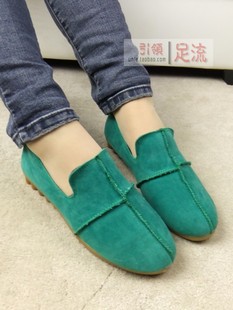  春季新款韩版英伦风牛津底豆豆鞋平底鞋懒人鞋复古女鞋单鞋子