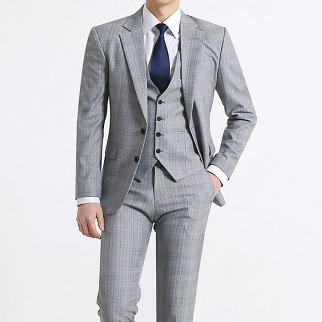 man suit suit grey lattice Self cultivation man 's suit Three leisure time business affairs Korean Edition handsome marry full dressin the Men's clothing, Suits category - from Buy2taobao.com to provide professional Taobao agent buy service