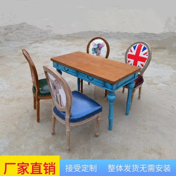 實木複古影樓接單桌椅/桌子簡約長方形洽談桌椅/選片接待桌椅組合在類目 商業/辦公傢俱, 辦公傢俱, 辦公桌, 會議桌中 - 來自Buy2taobao.com提供專業的淘寶代購服務