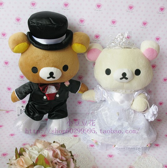 包邮 情侣婚纱轻松小熊喜娃毛绒玩具公仔婚车压床娃娃 结婚礼物品 包邮 情侣婚纱轻松小熊喜娃毛绒玩具公仔婚车压床娃娃 结婚礼物品