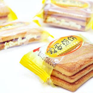  3份包邮零食 鸡蛋煎饼白鹤铁板鸡蛋煎饼饼干 面包干 称重食品500g