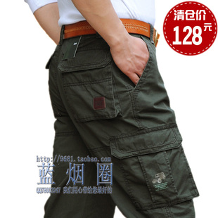  厚款 正品吉普斯工装裤 男纯棉宽松大码多袋裤军装裤户外休闲长裤