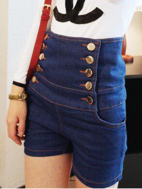 双排<em>扣高腰牛仔短裤</em>旗舰店,双排<em>扣高腰牛仔短</em>