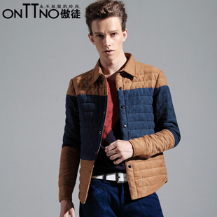  ONTTNO 春季男装新款棉衣男薄款 韩版 翻领外套棉服上衣棉袄