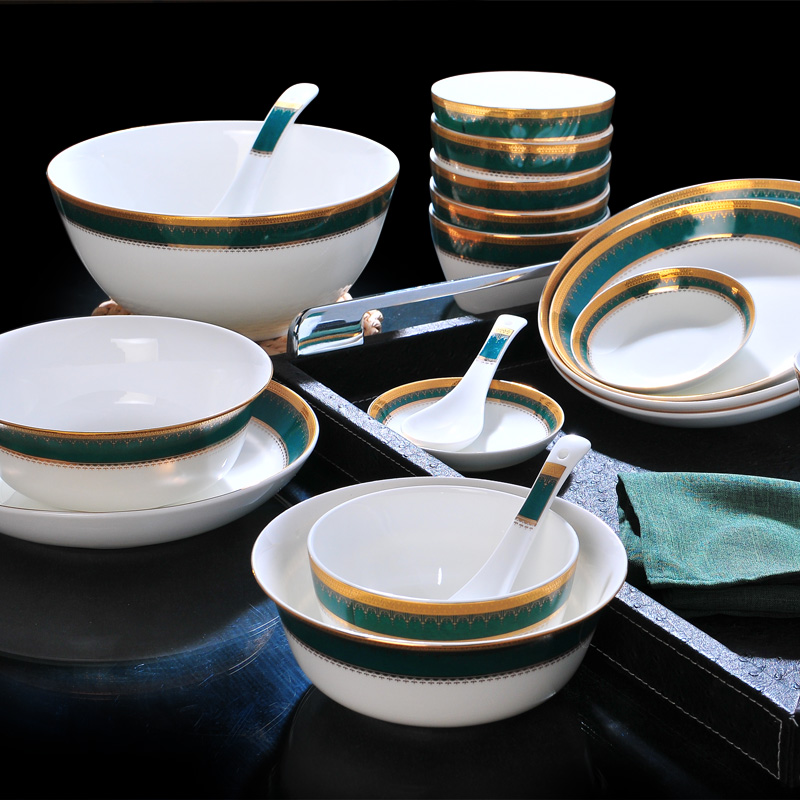 Bone china tableware suit Dishes suit household Emerald series Ceramic tableware Dishes Dish A plate Spoonin the Tableware , Tableware , Porcelain tableware suit category - from Buy2taobao.com to provide professional Taobao agent buy service
