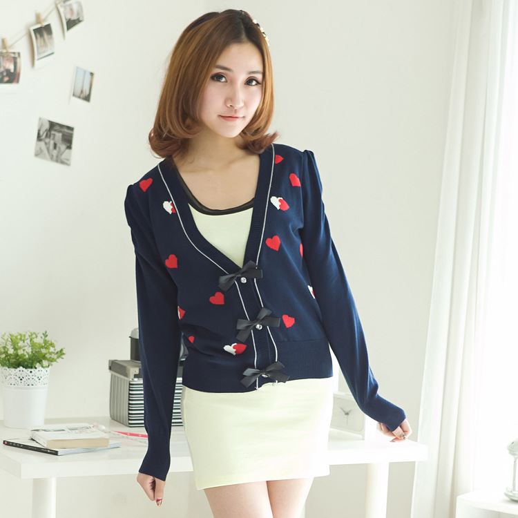 韩版长袖立体蝴蝶结...