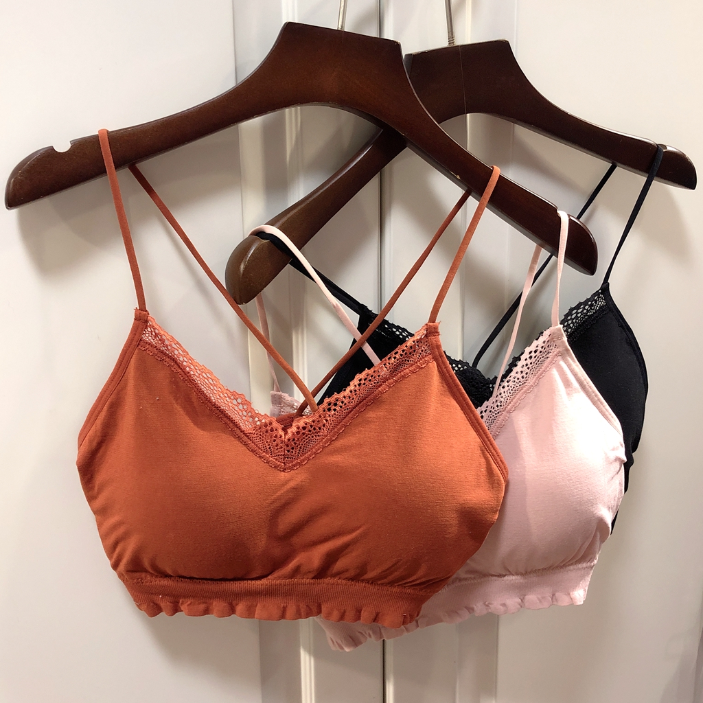 Beautiful back Camisole 2019 Sternum Cross-belt Gather Wrap chest Emptied Wireless undergarment covering the chest and abdomen Underwearin the Women's clothing/Boutique , Bra category - from Buy2taobao.com to provide professional Taobao agent buy service