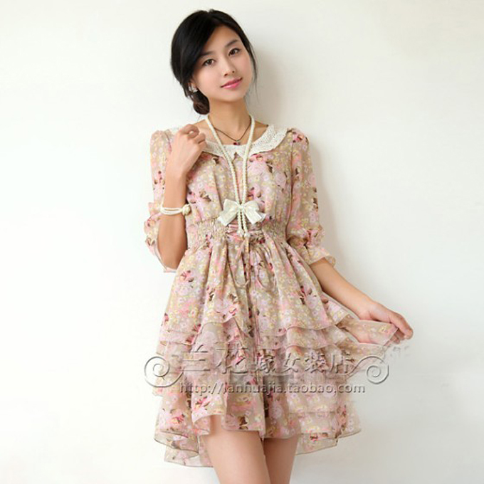 春夏装韩版拼接短袖...