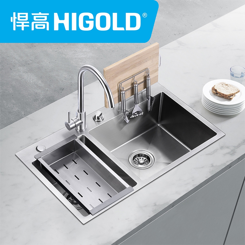 HIGOLD/悍高家用手工水槽304加厚不锈钢洗菜盆【2件9折3件85折】|ruв категории награду материалов, кухня, кухонный горшок/раковина, раковина пакет - от Buy2taobao.com для оказания профессиональной услуги покупки агента Taobao