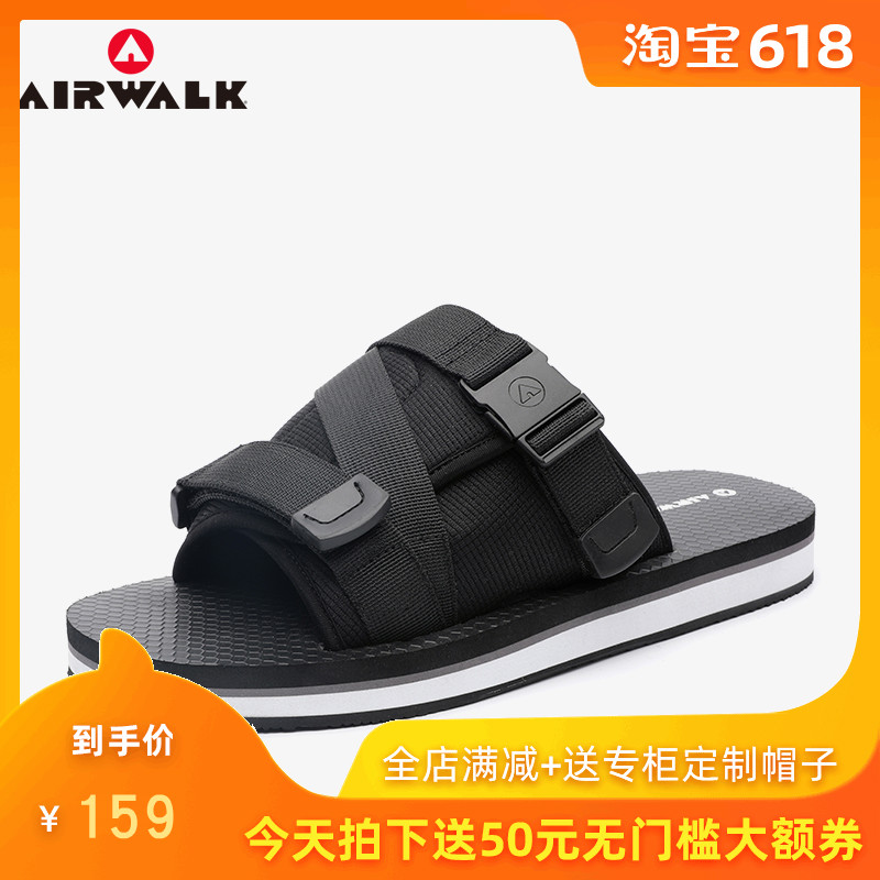 aiwk潮牌拖鞋男夏时尚外穿2019新款沙滩拖鞋男百搭防滑软底一字拖在类目 流行男鞋, 拖鞋中 - 来自Buy2taobao.com提供专业的淘宝代购服务